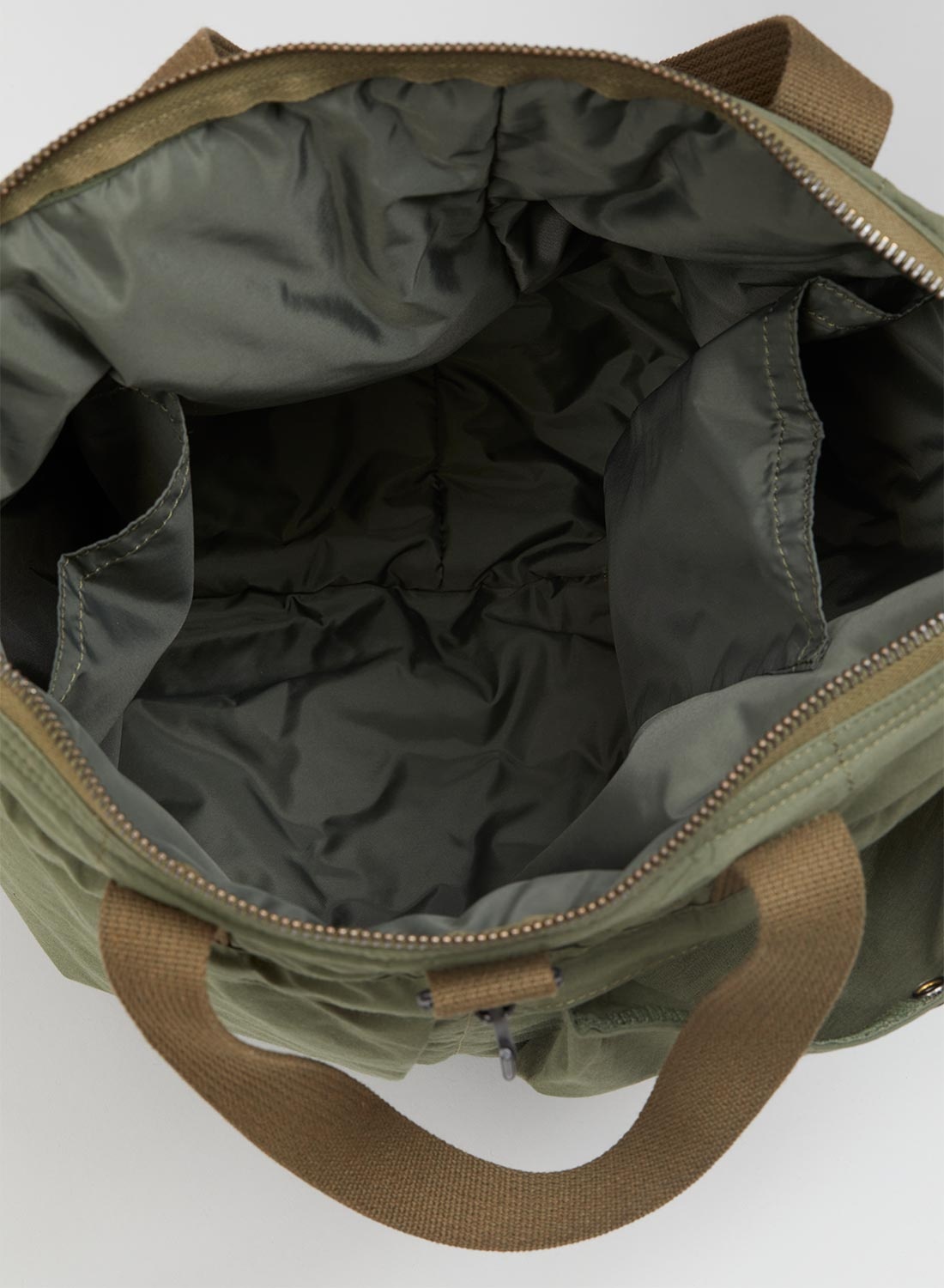 Helmet Bag Mix Cotton Nylon Weather Cloth in Green - 3