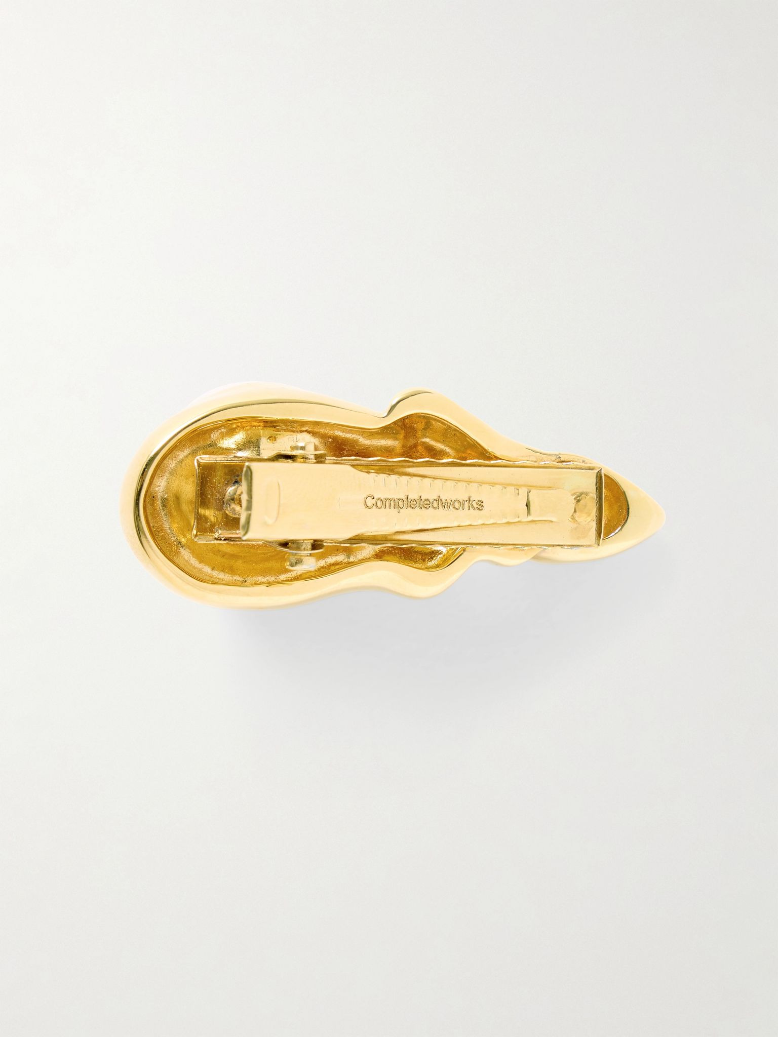 Gold-plated pearl hair clip Gold - 3