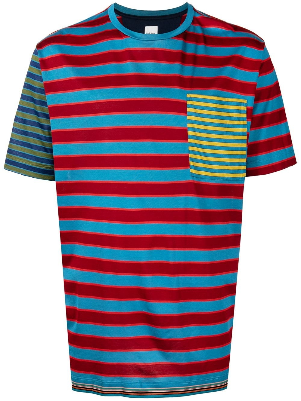 striped short-sleeved T-shirt - 1