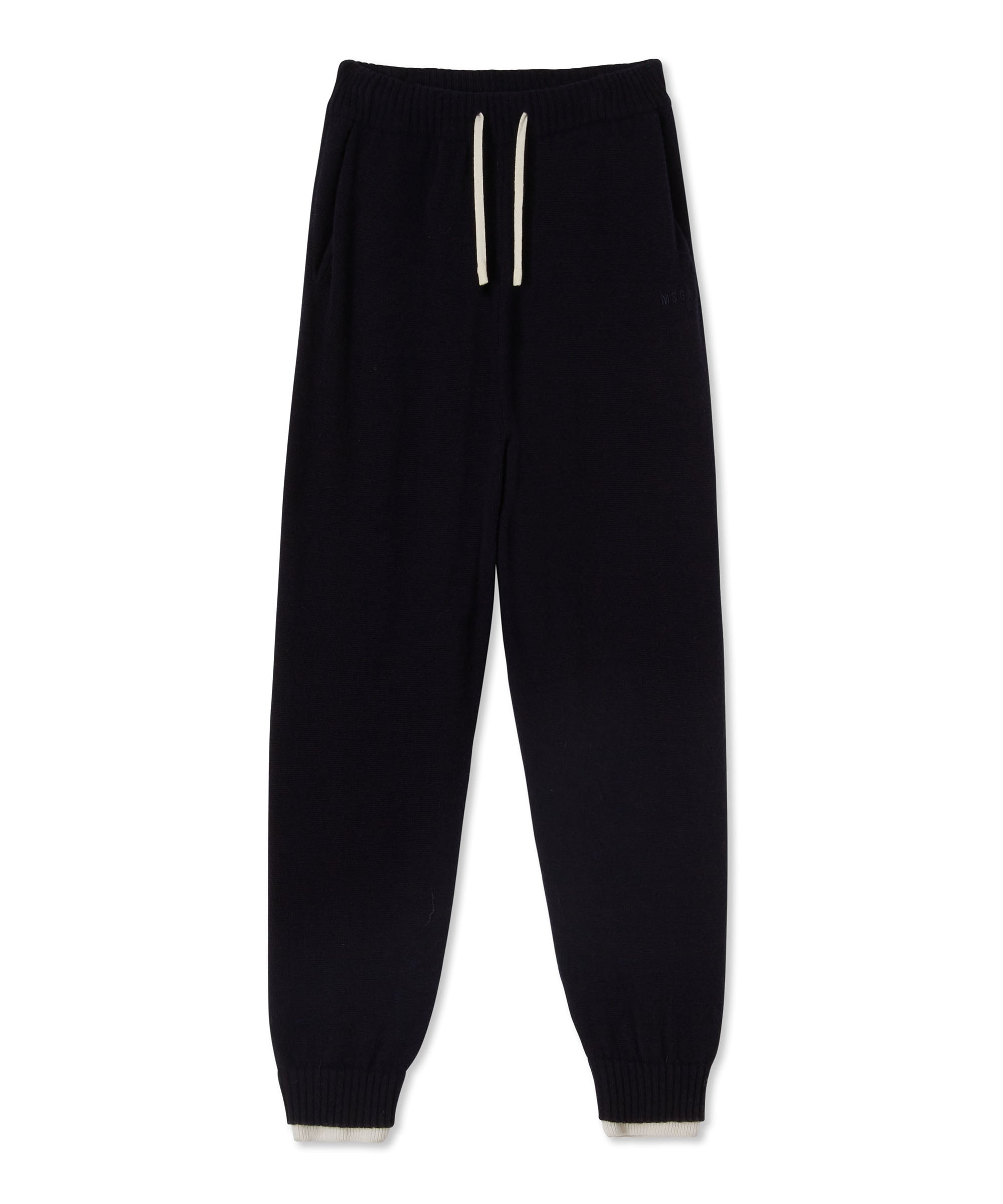 MSGM trousers in "Embroidery Cachemire blend knit" fabric - 1