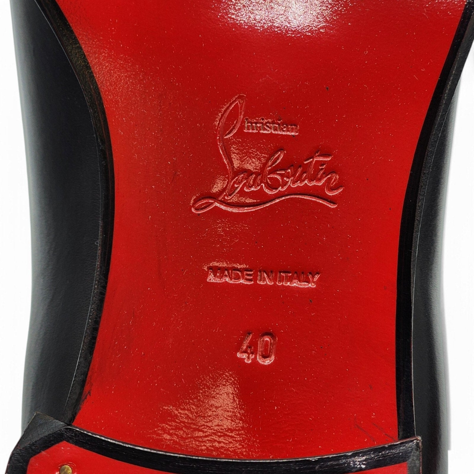 Christian Louboutin Antonio Chelsea Leather Boots Black EU 40 US 7 - 6