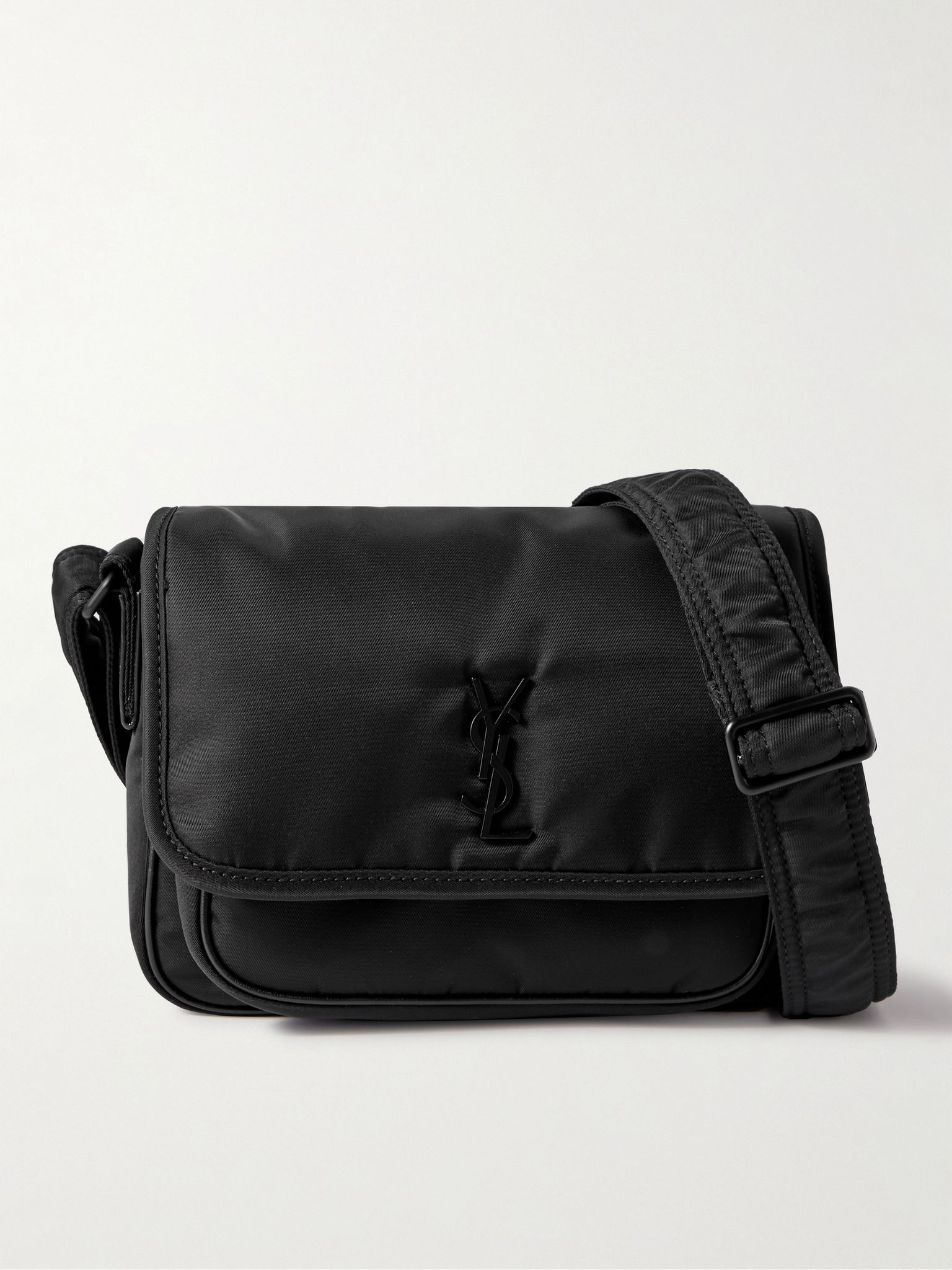 Niki Small Leather-Trimmed Shell Messenger Bag Black - 1