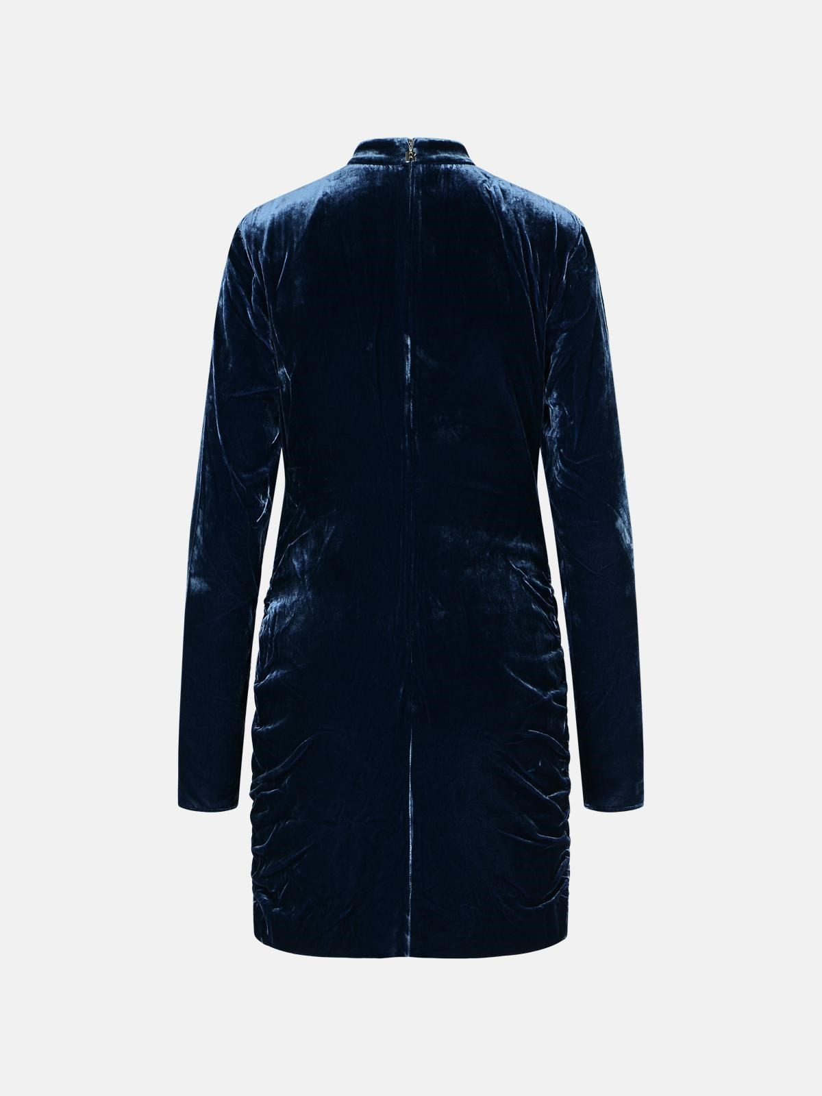 'VILMA' DRESS IN BLUE SILK BLEND - 3