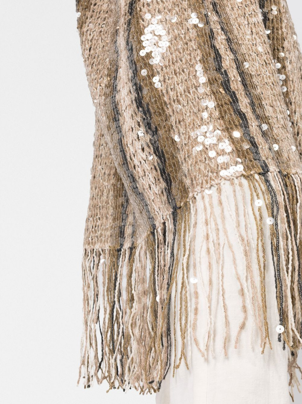 sequin-embellished knitted cardigan - 5