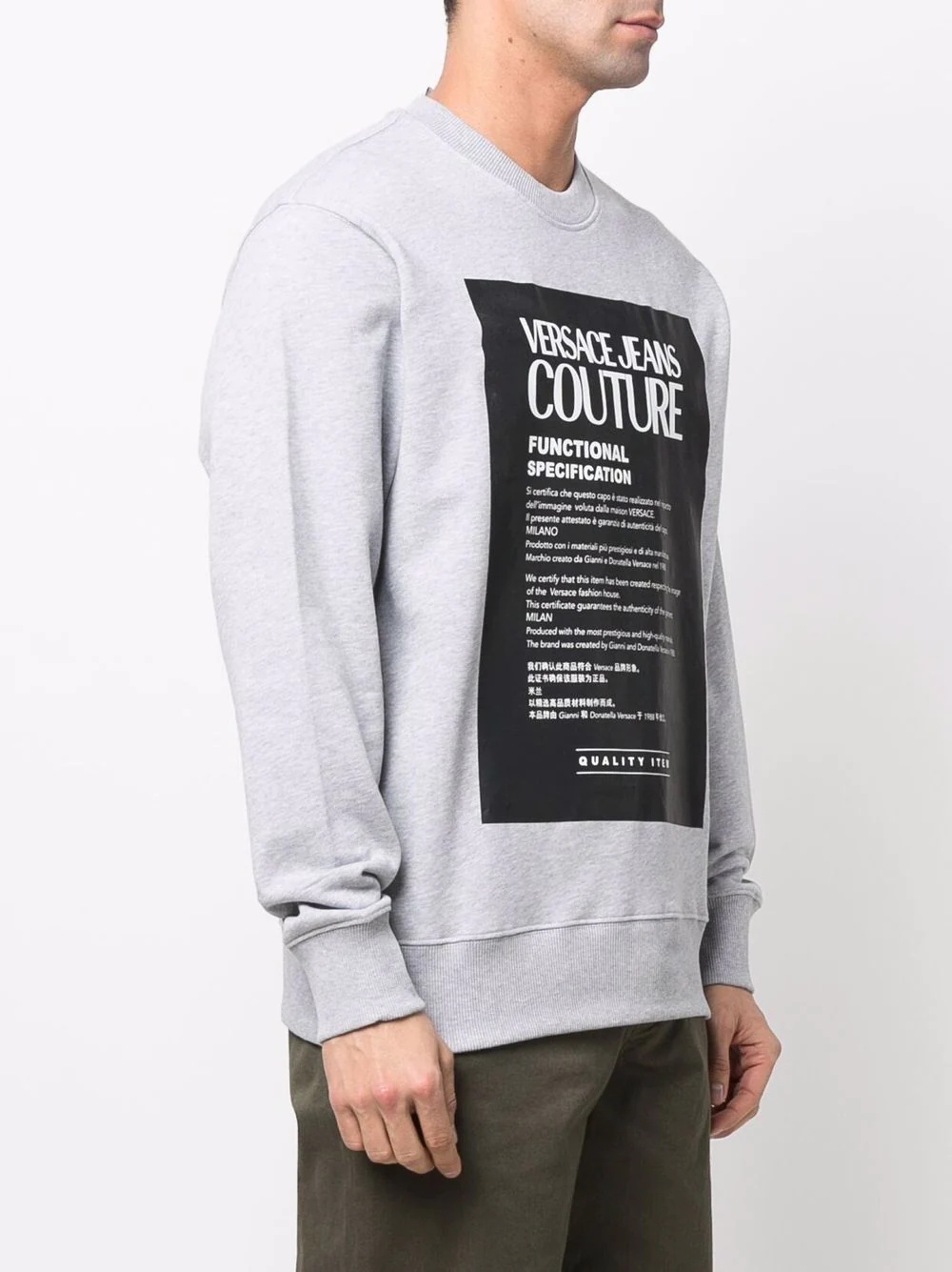 logo-print cotton sweatshirt - 3