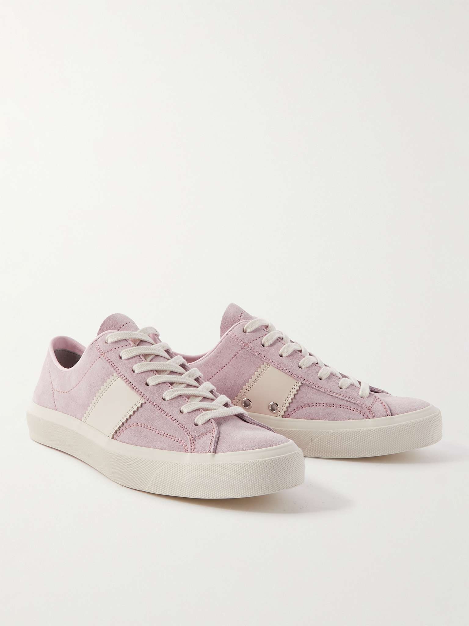 Cambridge Leather-Trimmed Suede Sneakers - 4