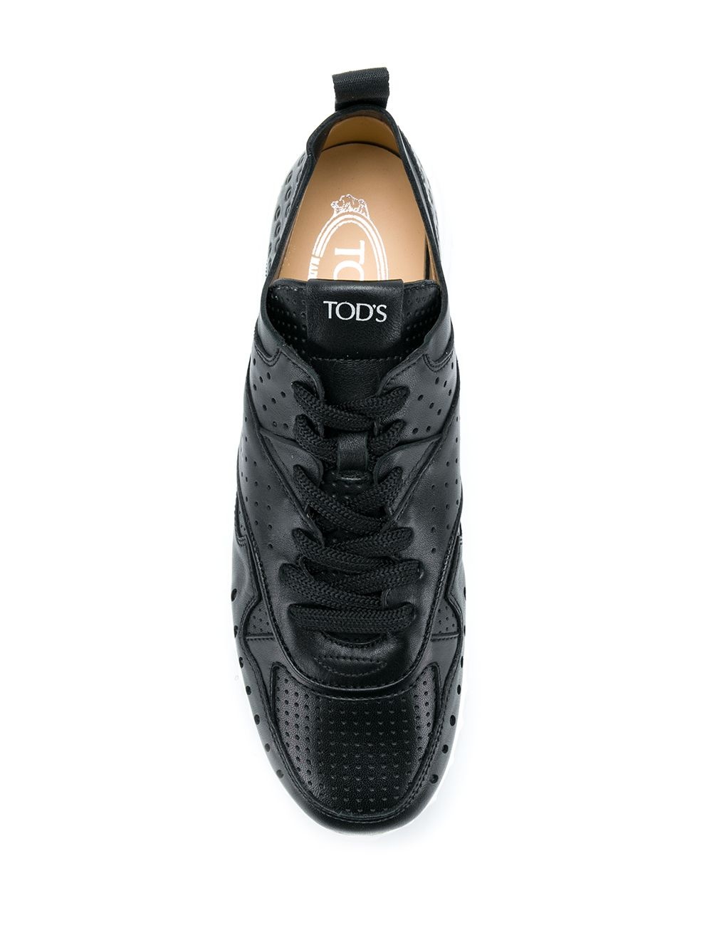 panelled lace-up sneakers - 4