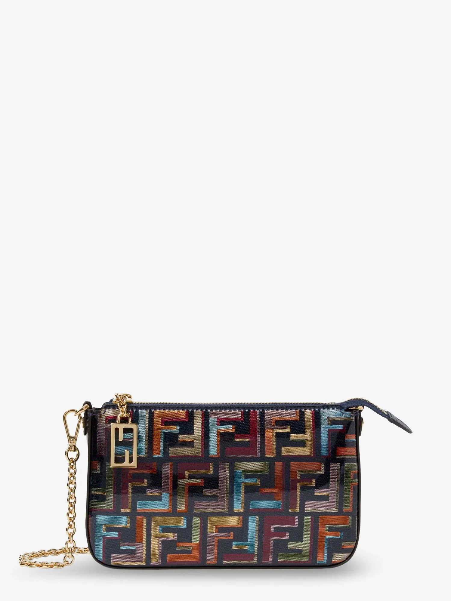 Fendi Baguette Ff Fabric Clutch Bag - 1
