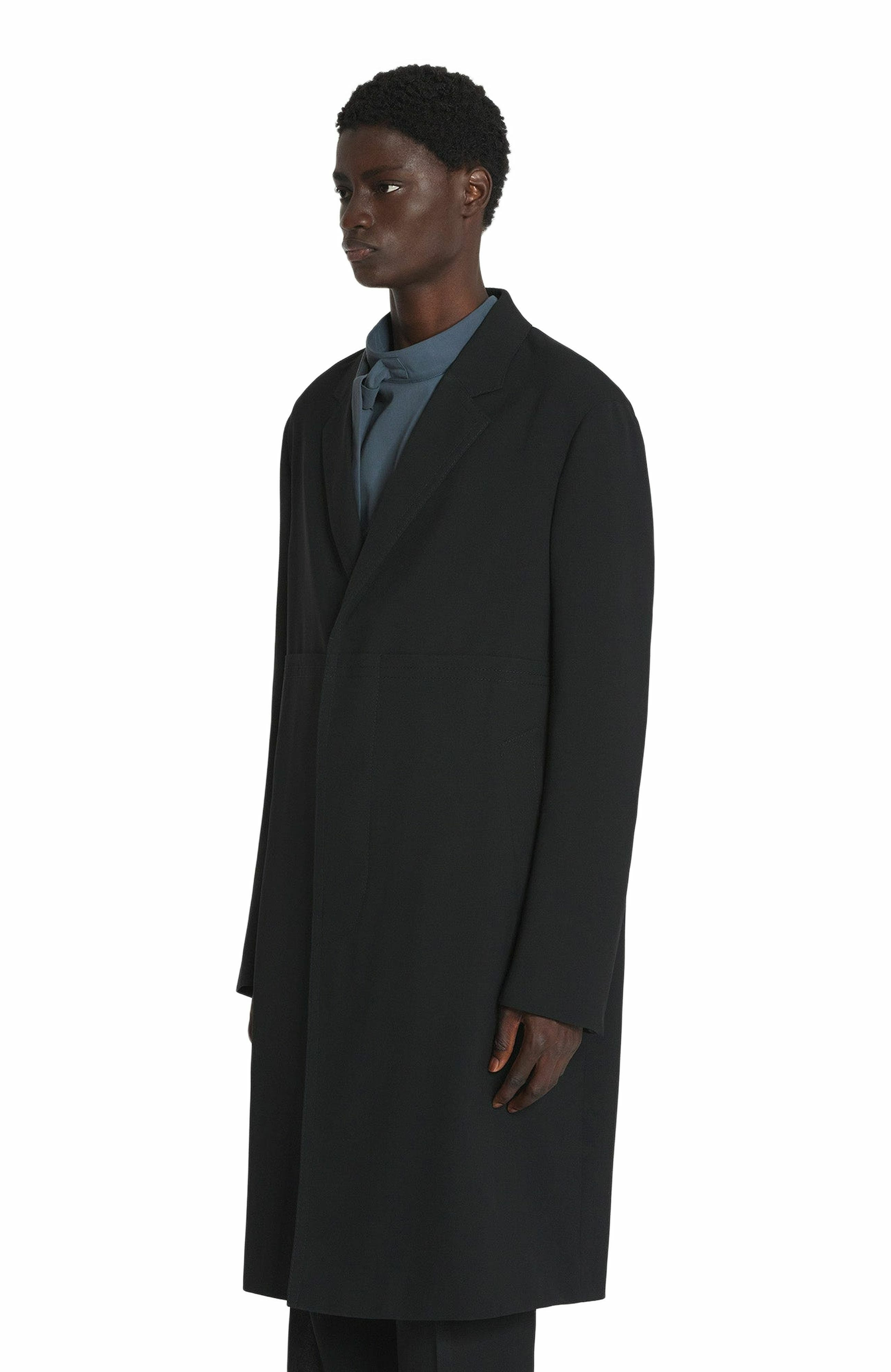 Lanvin Wool Coat in Black at Nordstrom - 2