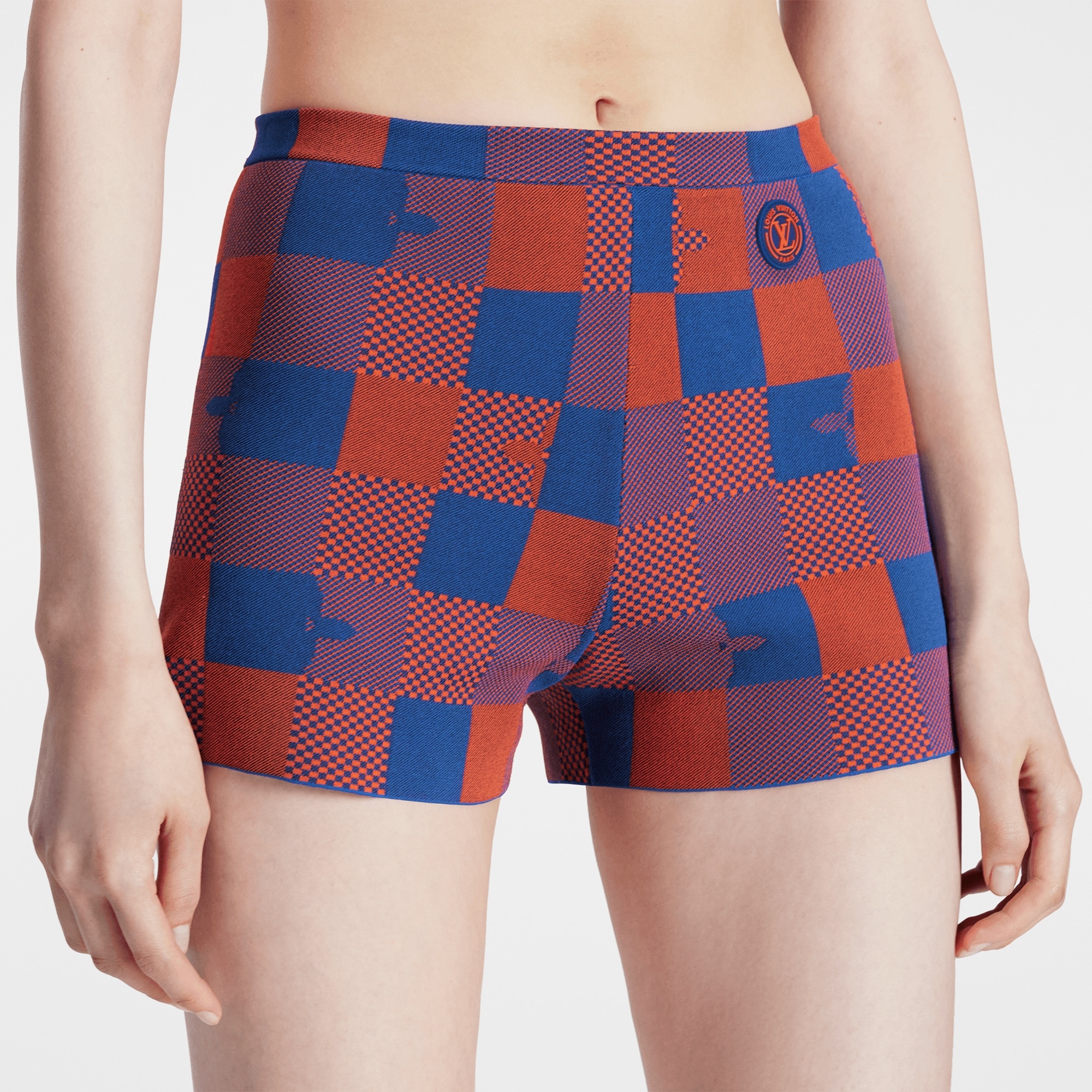 Pop Monogram Damier Knit Mini Shorts - 4