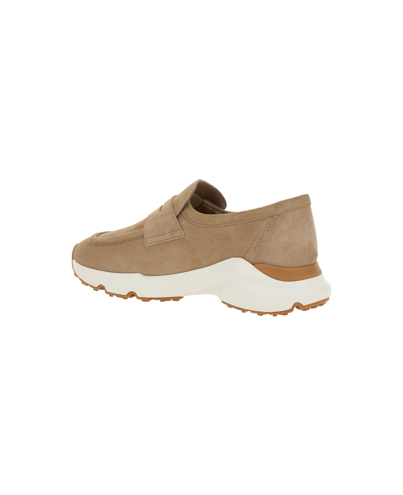 Dove Grey Suede Loafers - 3