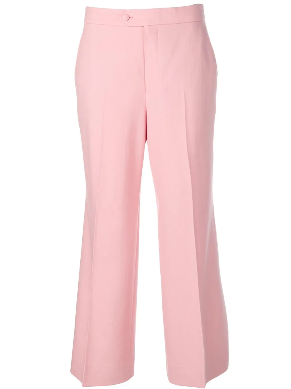 straight cropped trousers - 1