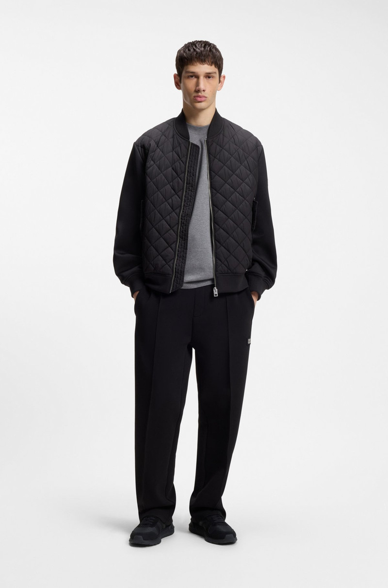 HUGO MONOGRAM-JACQUARD SNEAKERS WITH FAUX-SUEDE TRIM outlook