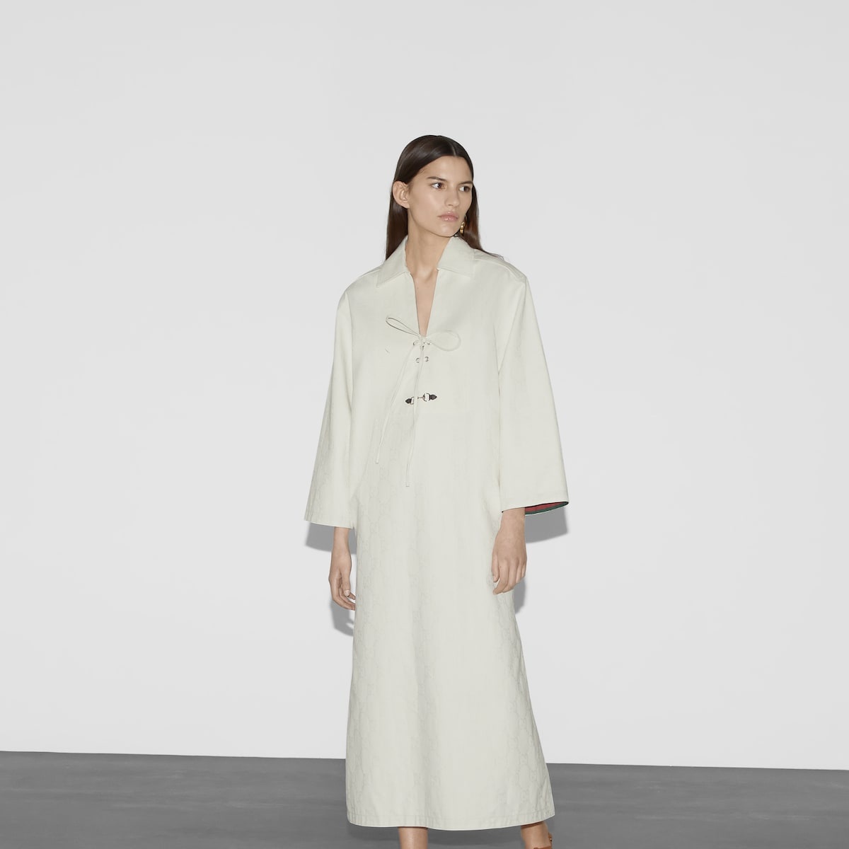 GG cotton dress with Horsebit - 3