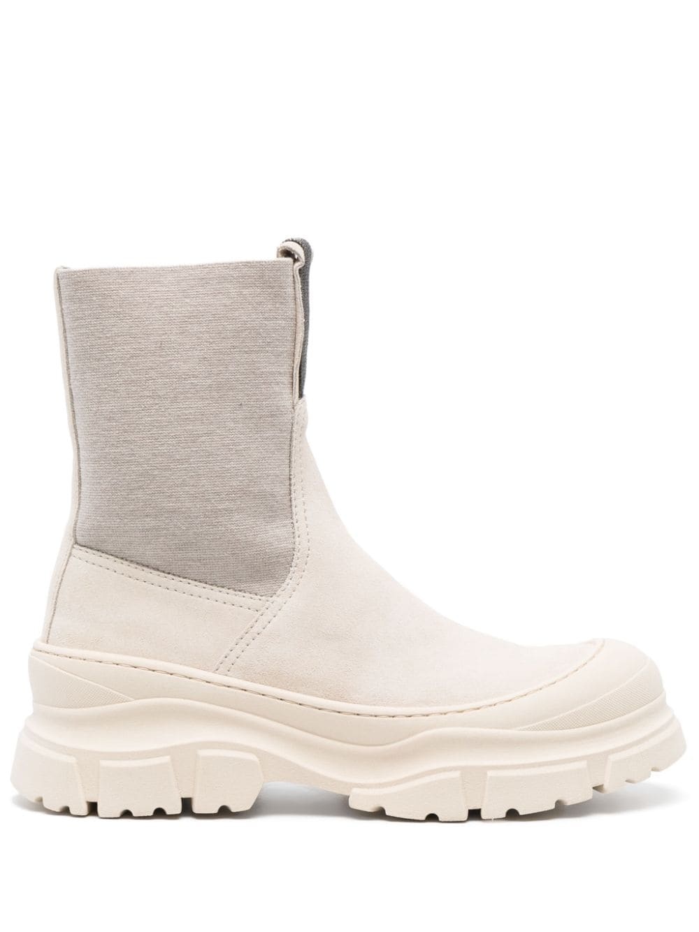 monili-bead panelled ankle boots - 1