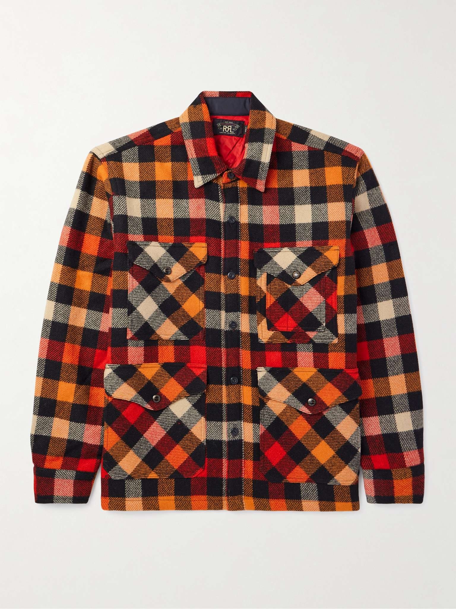 RRL by Ralph Lauren Checked Wool Shirt Jacket | REVERSIBLE