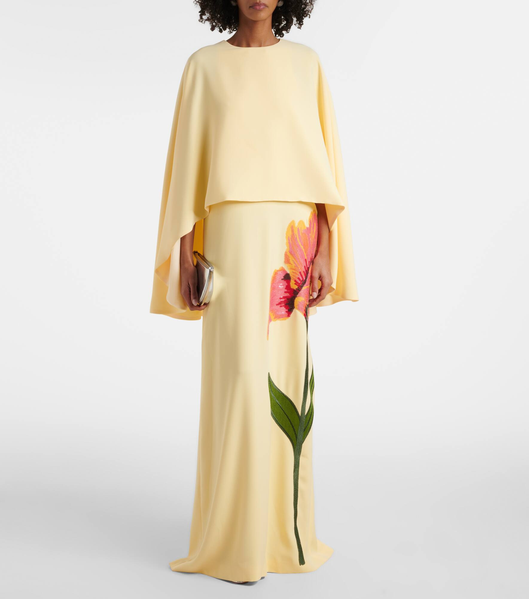Meena floral crêpe gown - 2