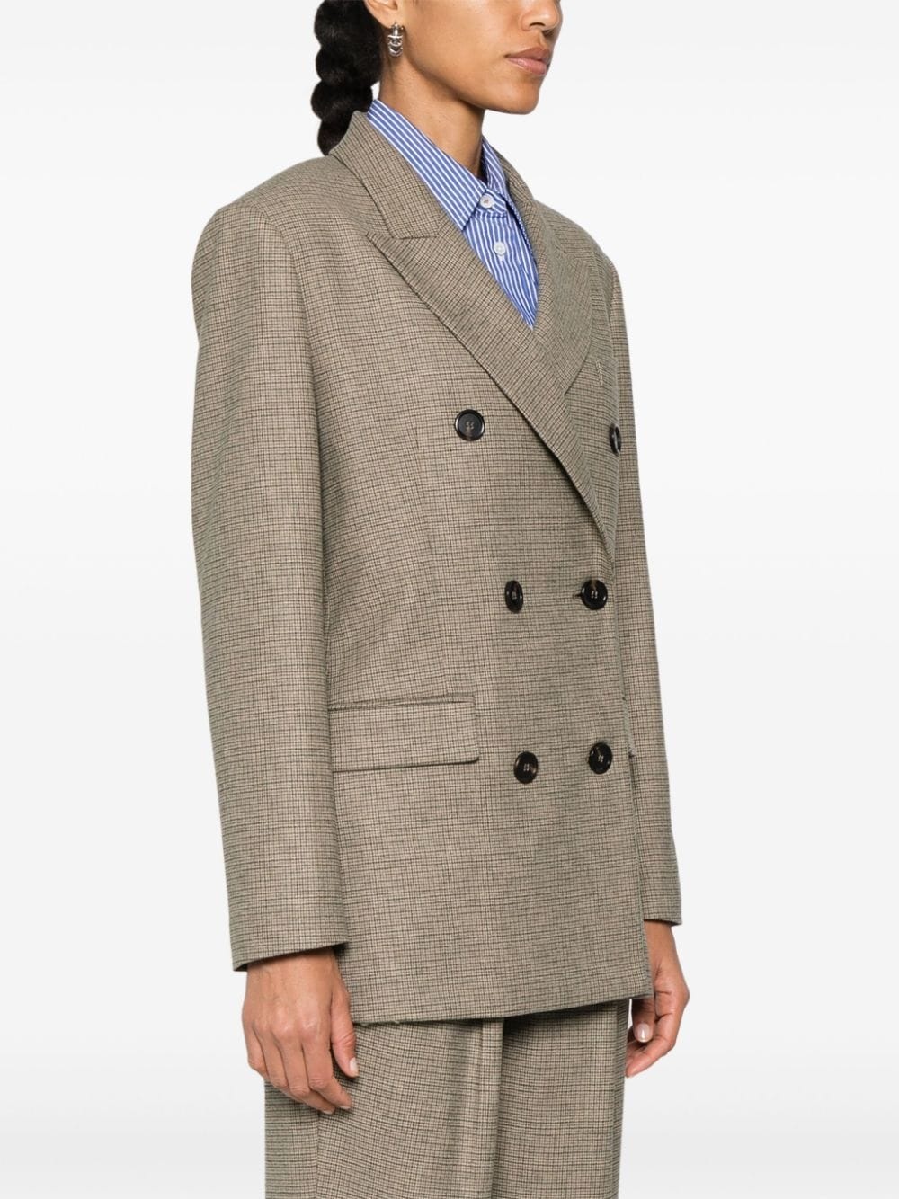 check-pattern blazer - 3