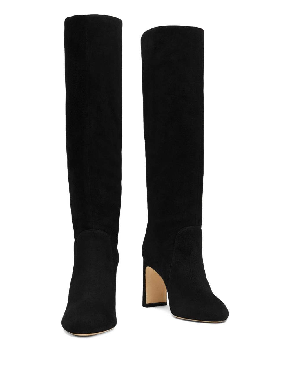 85MM block-heel suede boots - 2