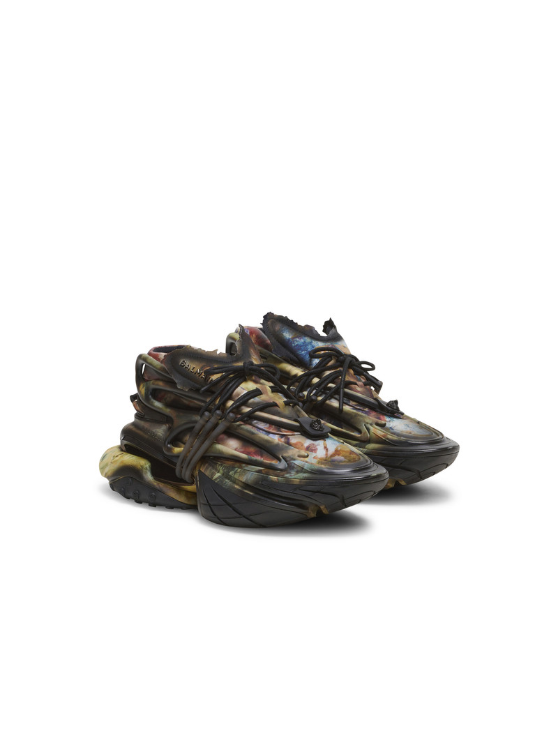 Unicorn trainers in printed neoprene and leather 2