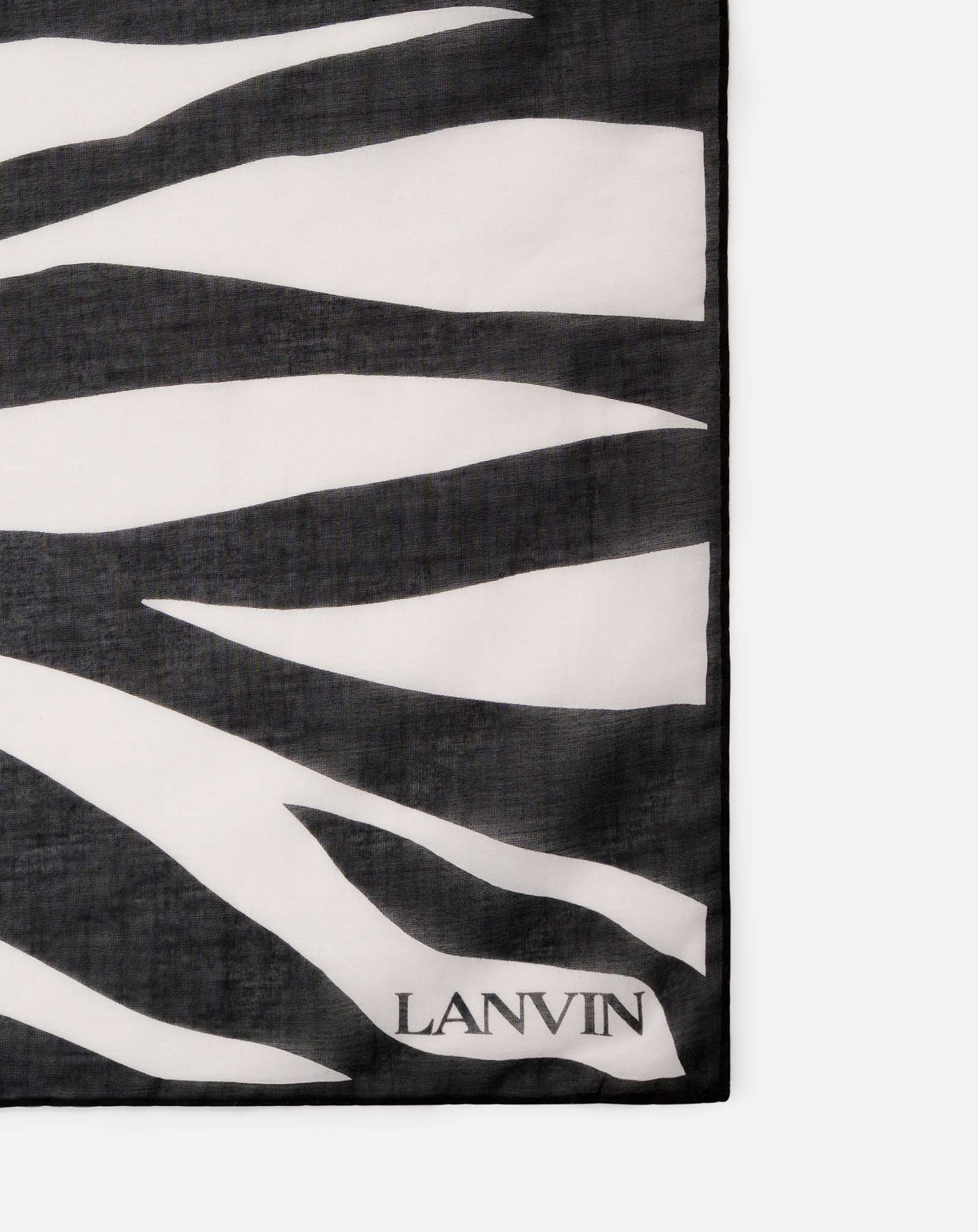 FLOWER TO ZEBRA PRINTED COTTON AND SILK SARONG - 4
