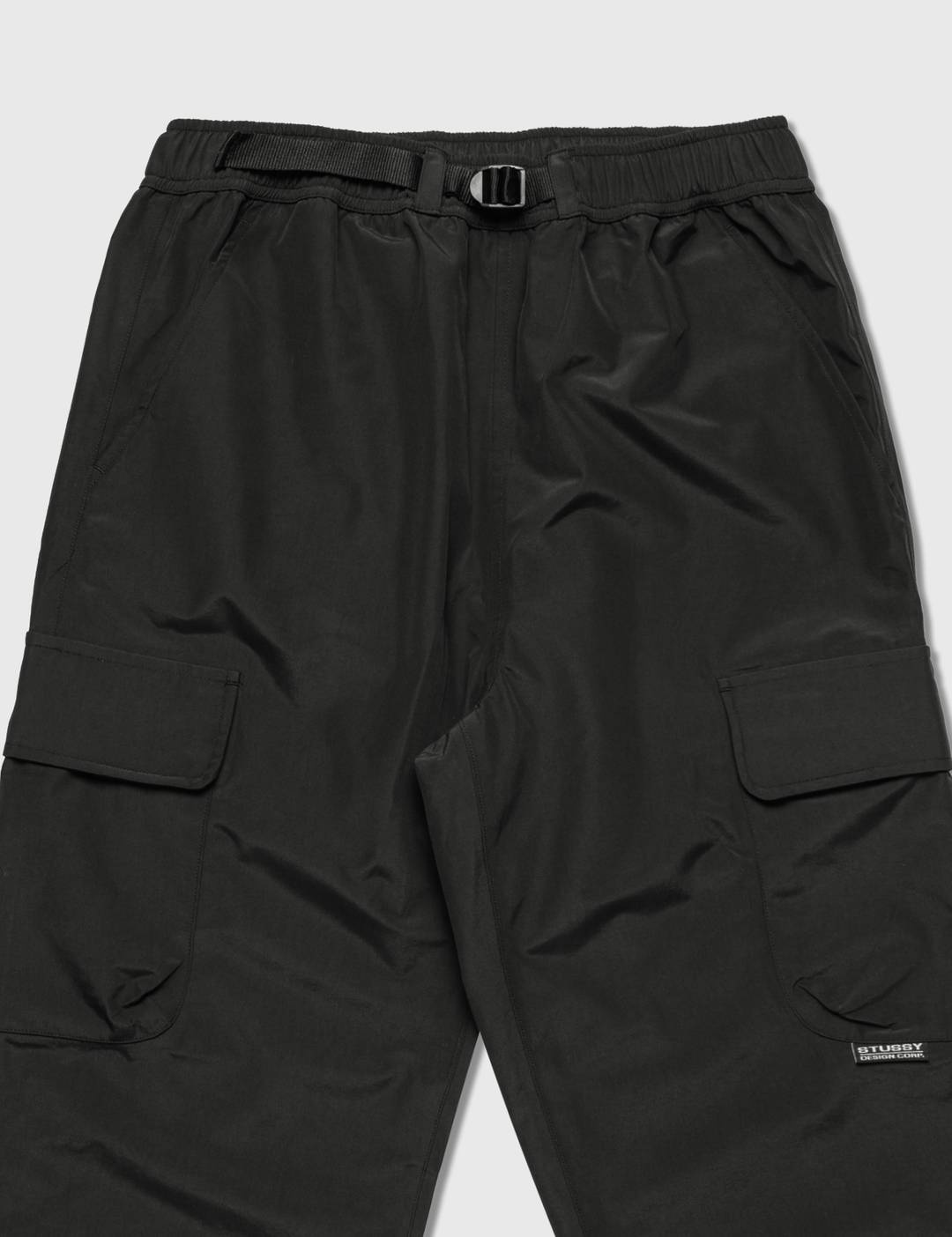 Solid Taped Seam Cargo Pants - 5