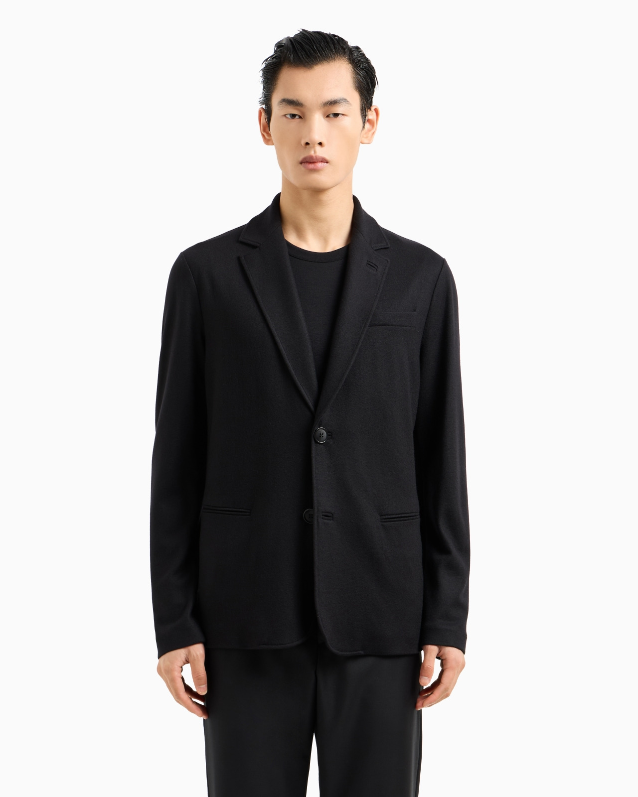 Icon single-breasted jacket in pure cashmere jersey cloth - 4
