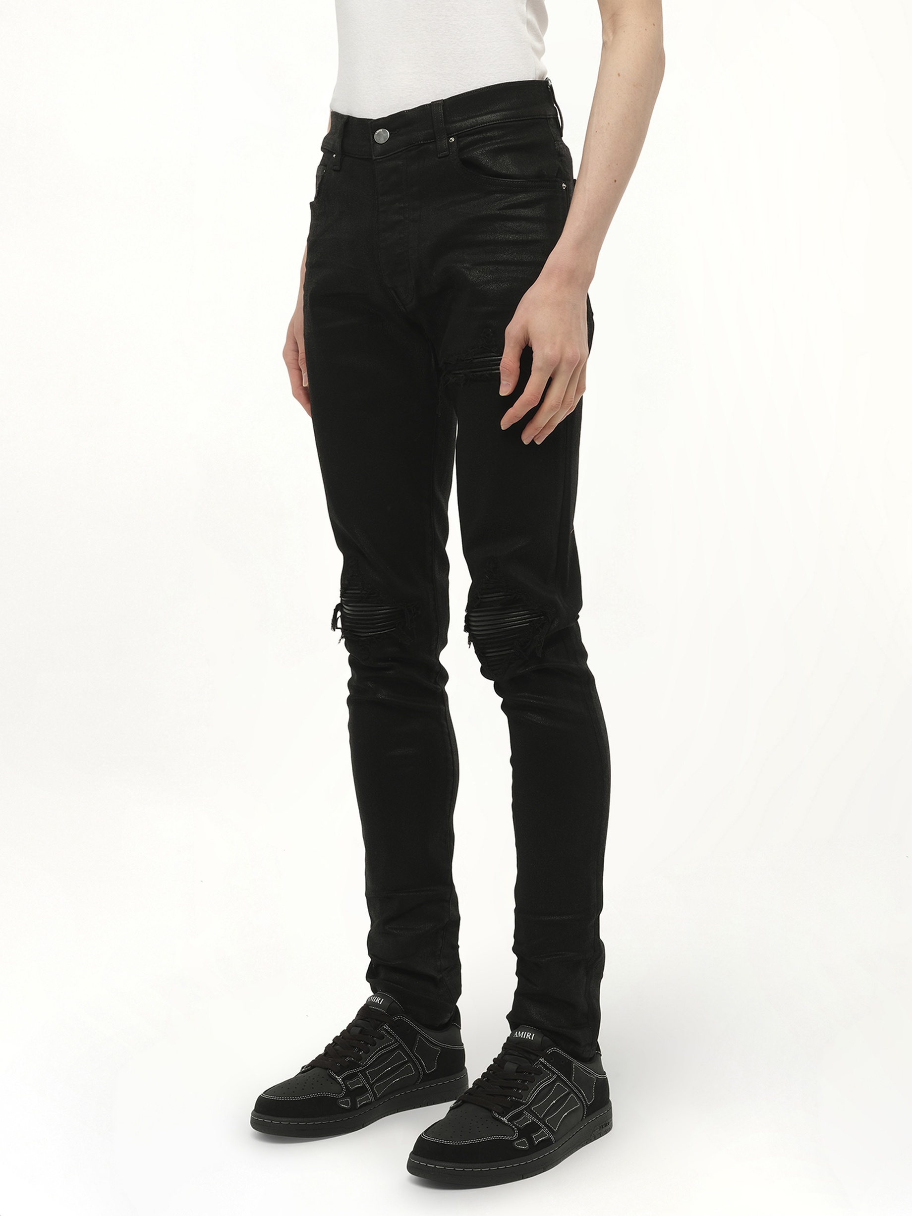 Waxed MX1 Jeans in Black Wax - 5