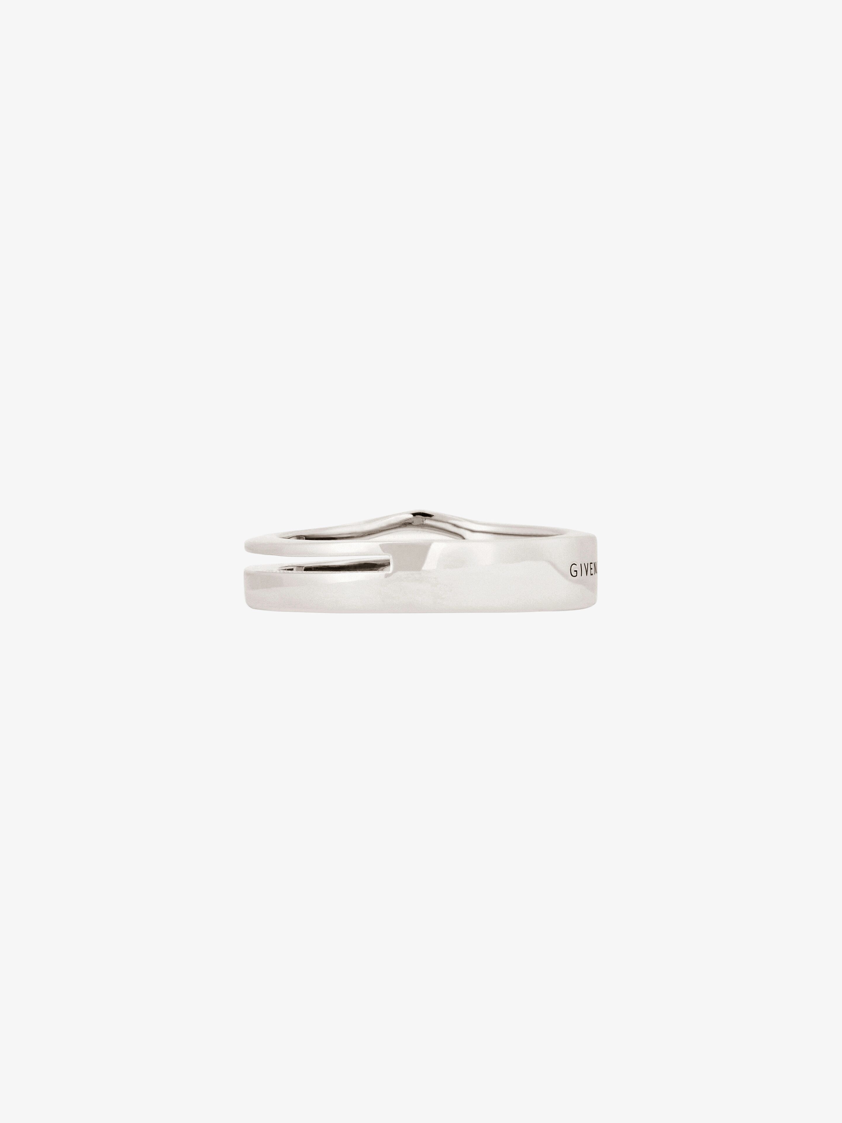 G-CUT RING IN SILVER METAL FINISH - 5