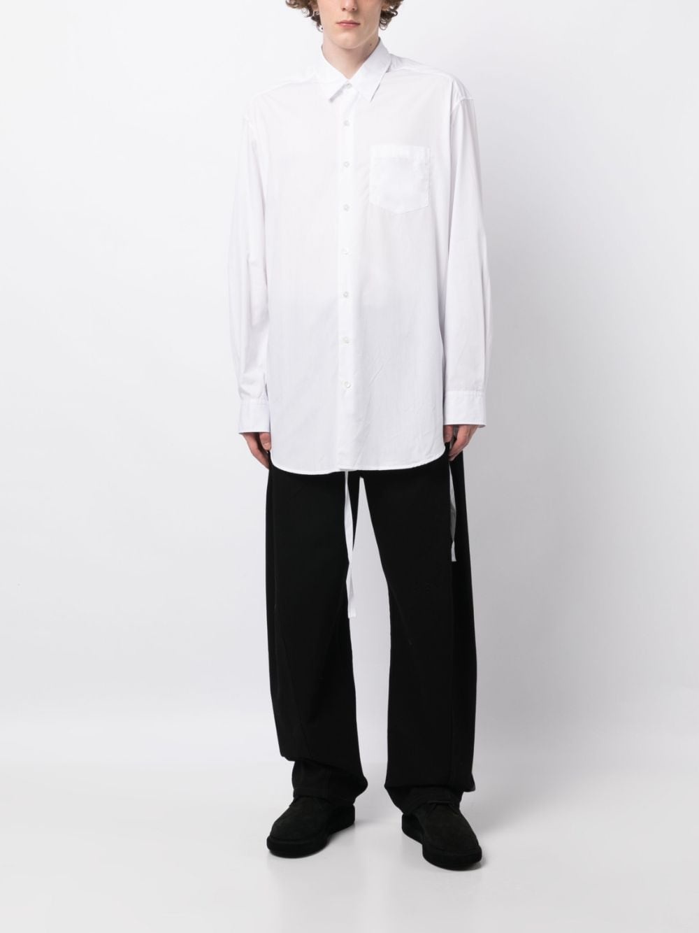 text-print long-sleeves poplin shirt - 3