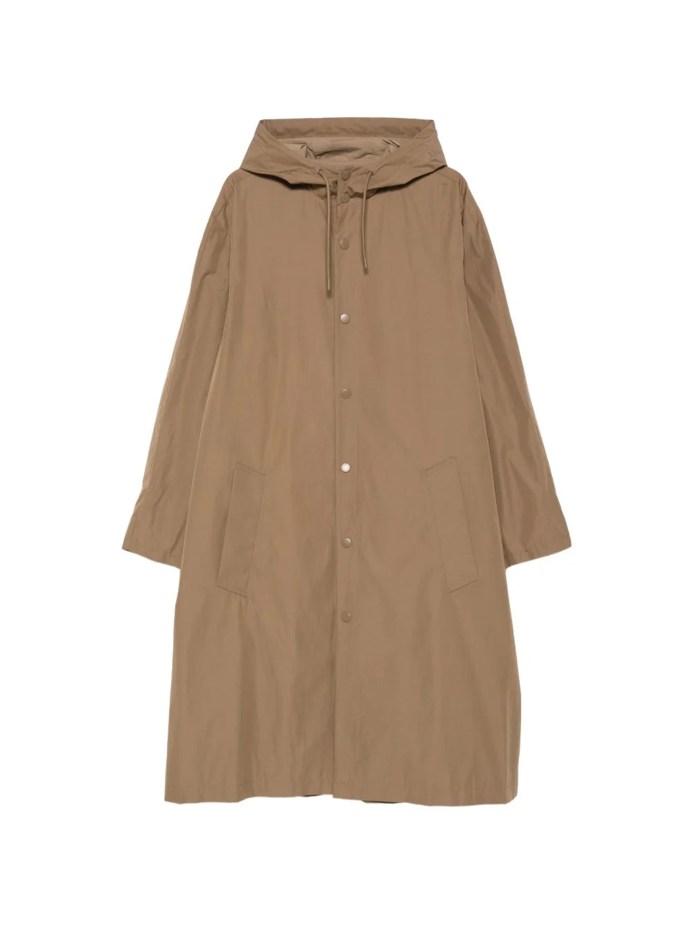 hooded button coat - 1