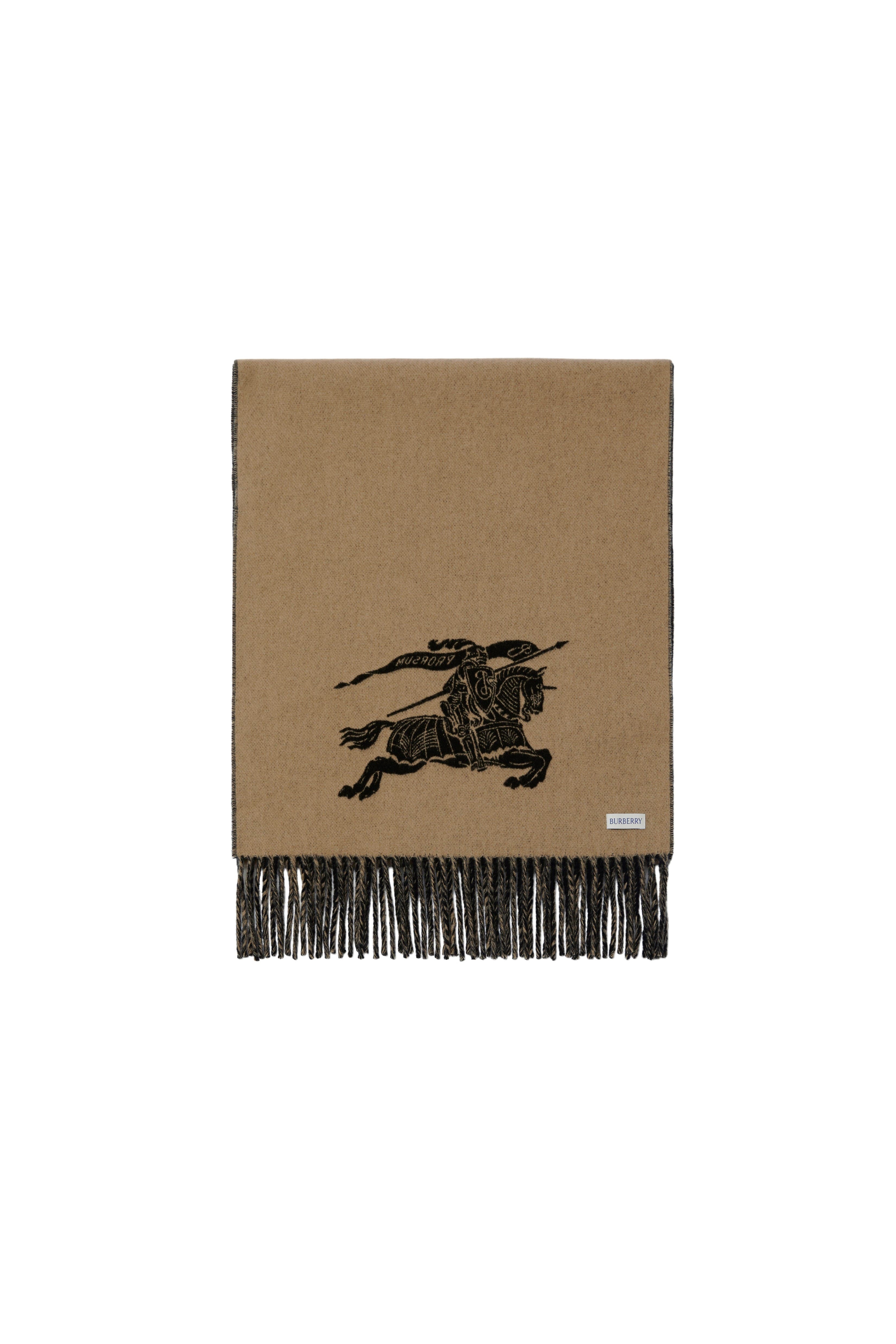 burberry Reversible EKD Cashmere Scarf in Camel/black at Nordstrom - 5