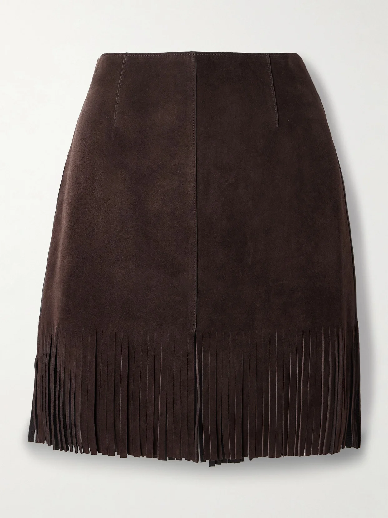 Fringed Suede Mini Skirt - 1