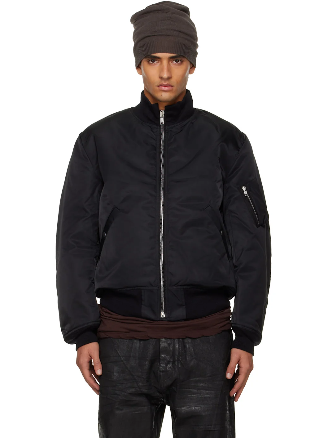 Black Concordians Tankers Flight Bomber Jacket - 1