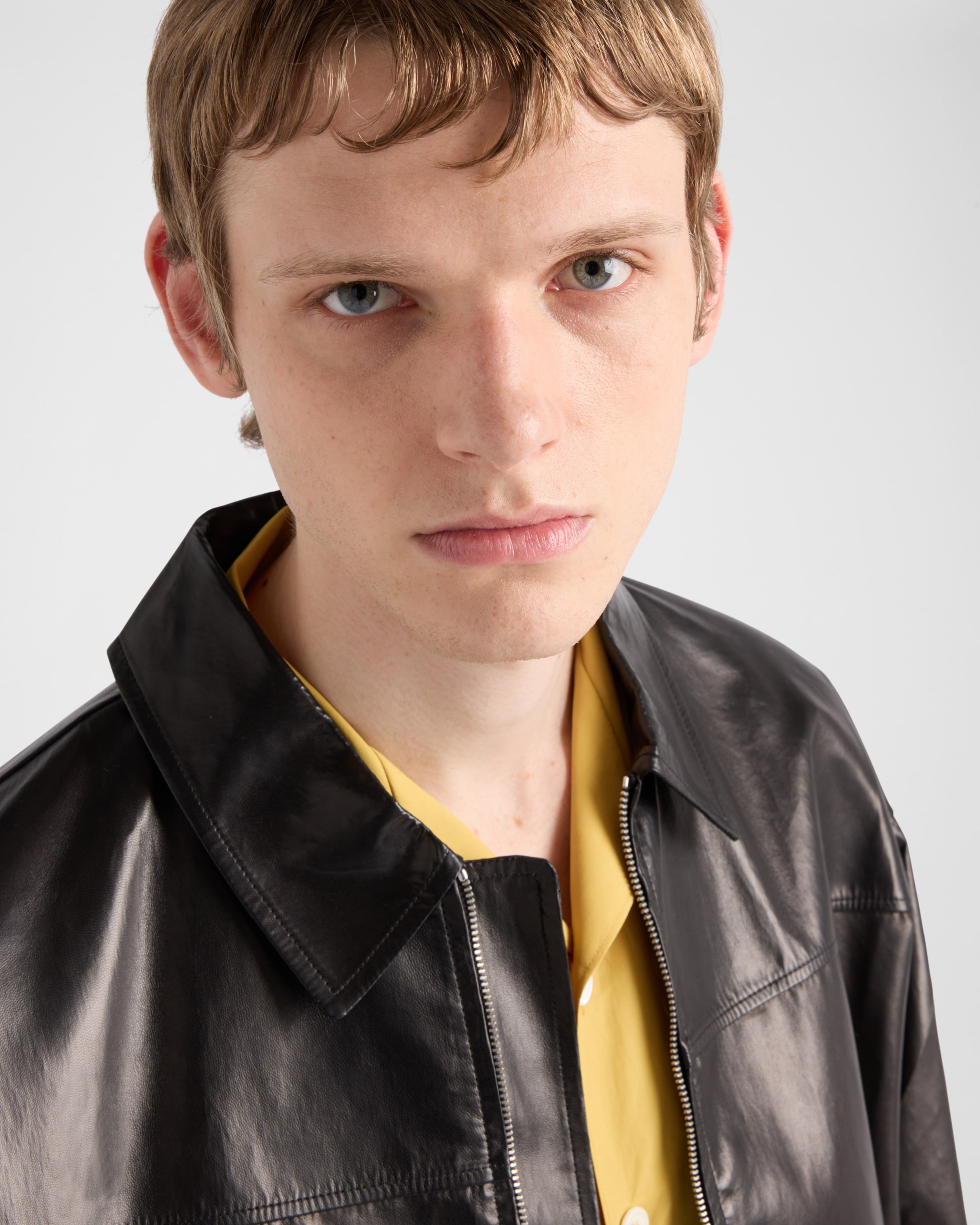 Leather bomber jacket - 3