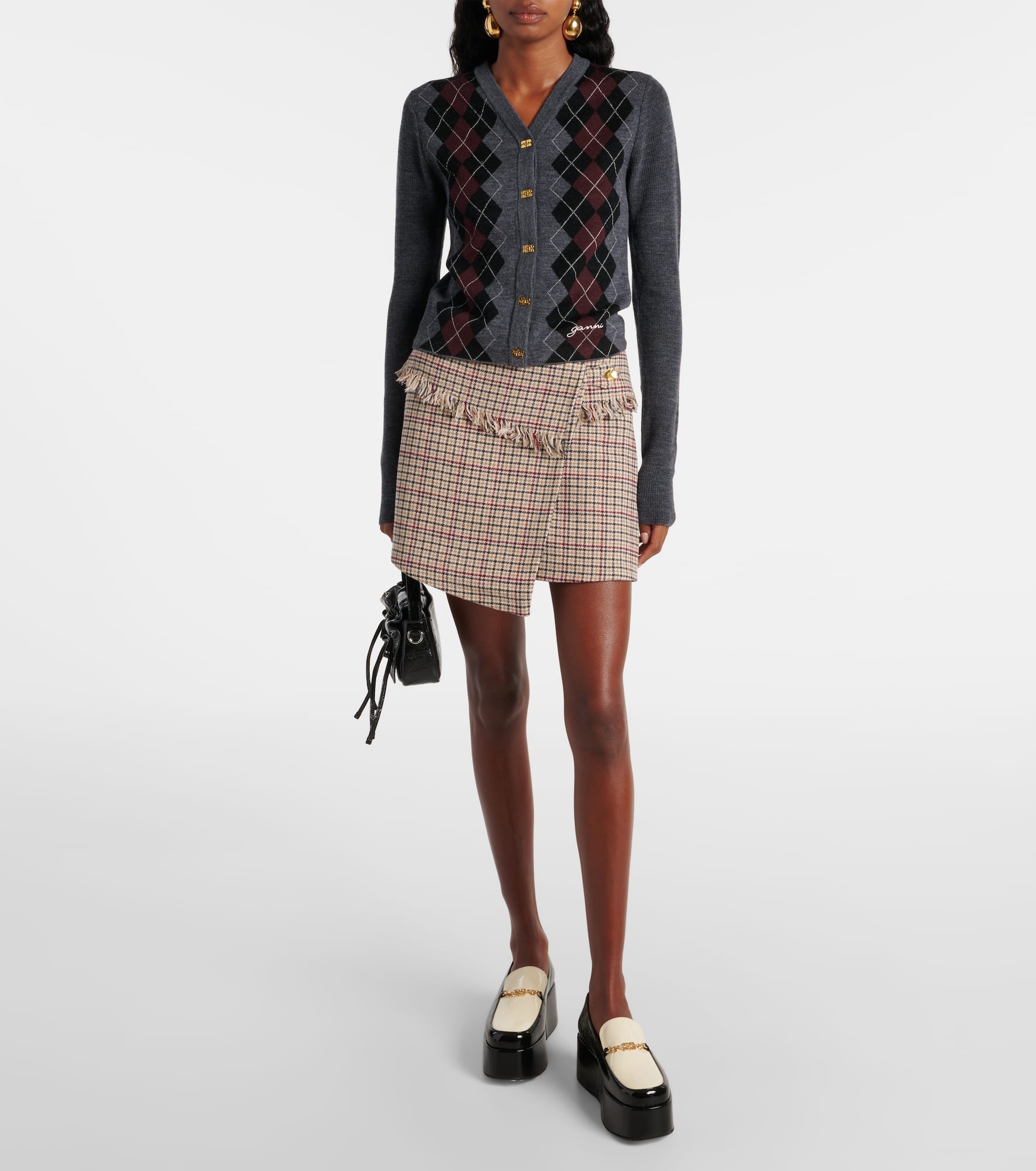 Argyle wool cardigan - 2