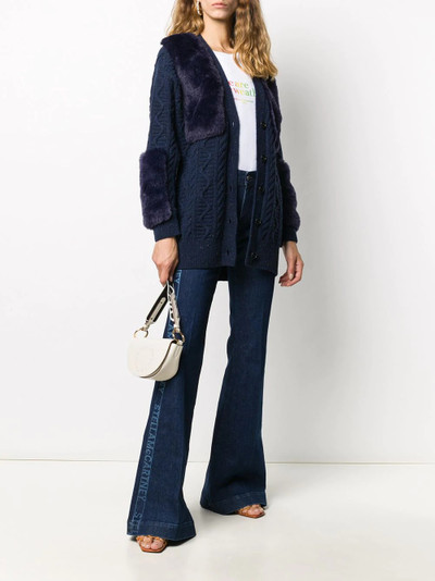 Stella McCartney faux fur-trimmed cardigan outlook