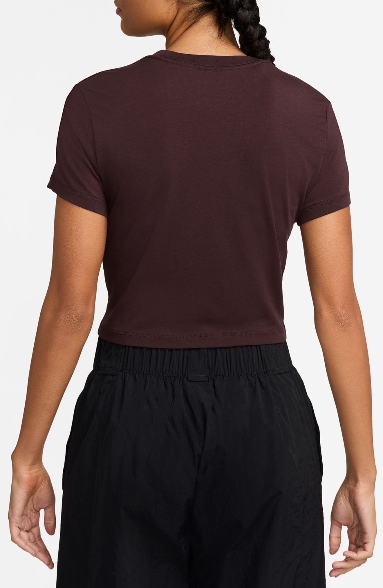 Nike Sportswear Crop T-Shirt in Burgundy Crush at Nordstrom - 2