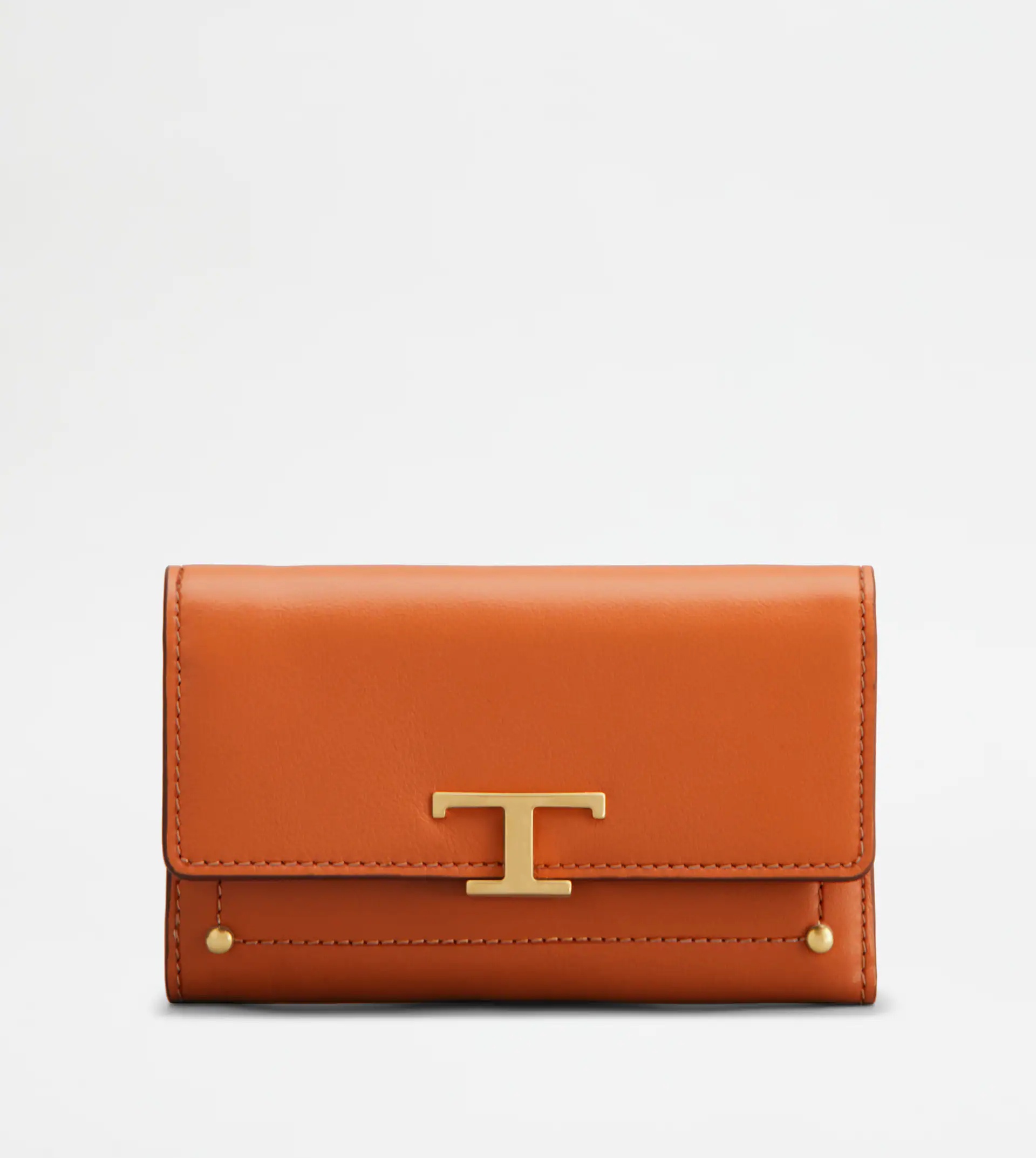 TIMELESS WALLET IN LEATHER - ORANGE - 1