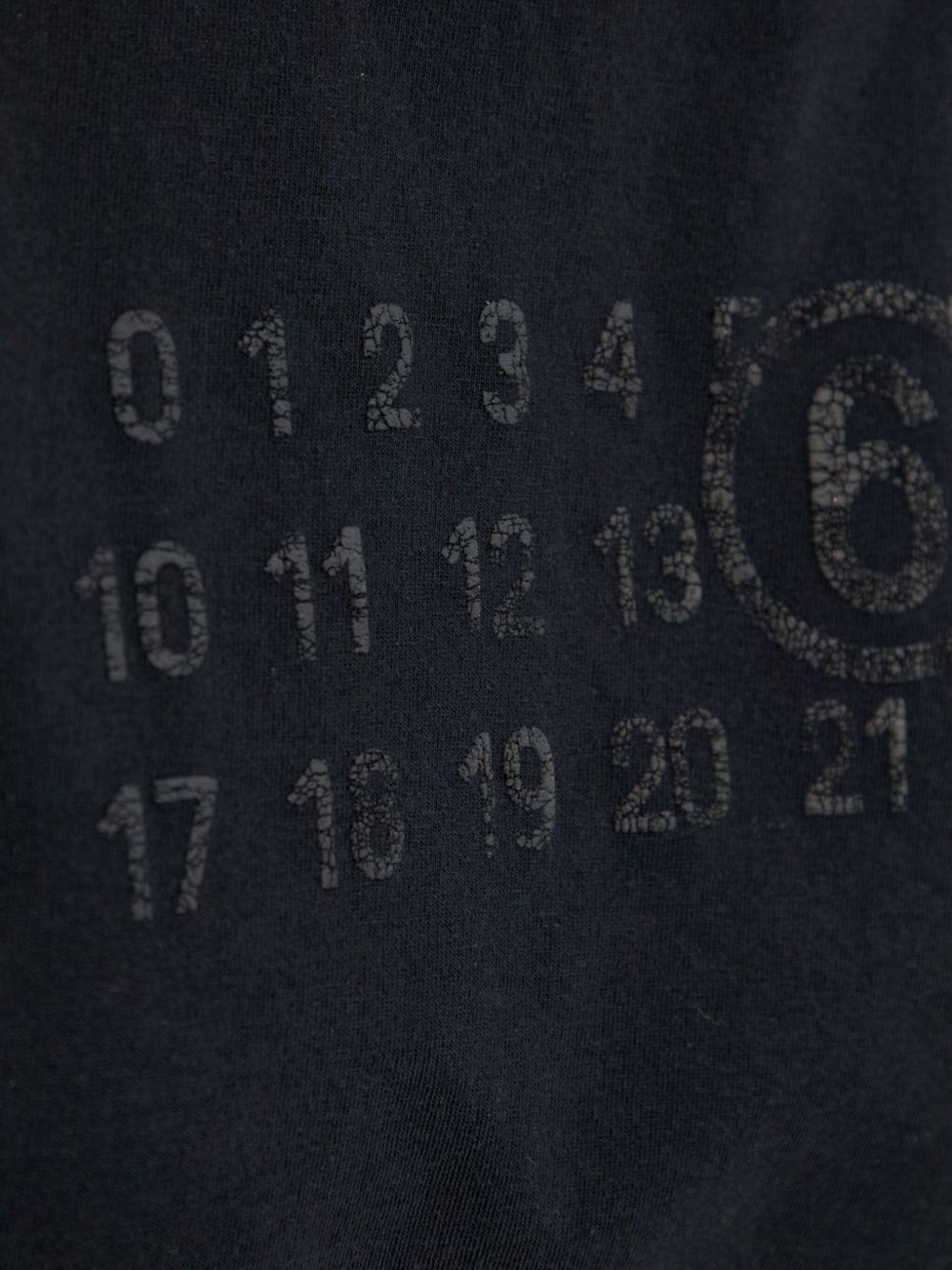 Numbers-print cotton T-shirt - 5