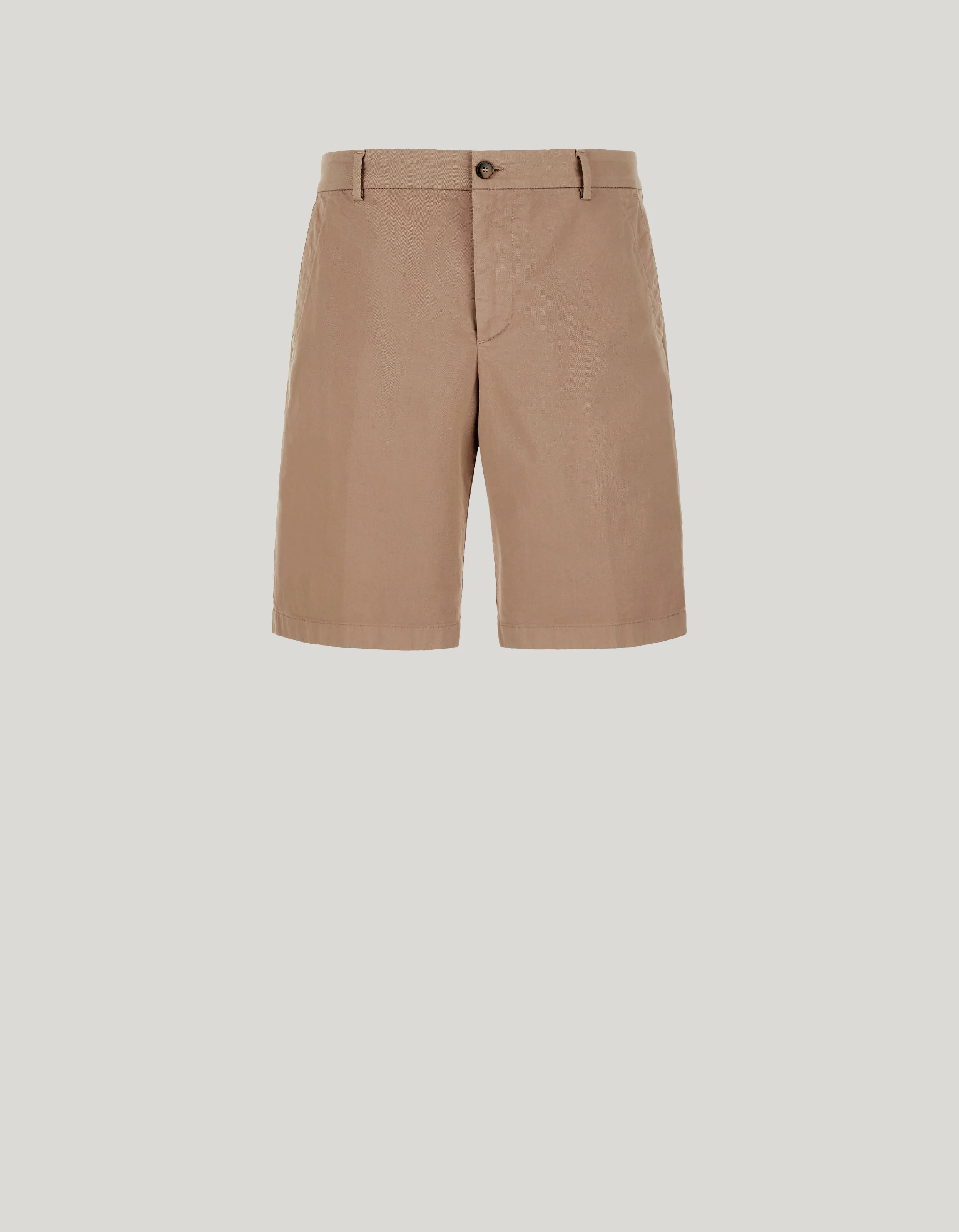 SUEDE-COLORED GARMENT-DYED COTTON MICROTWILL SHORTS - 1