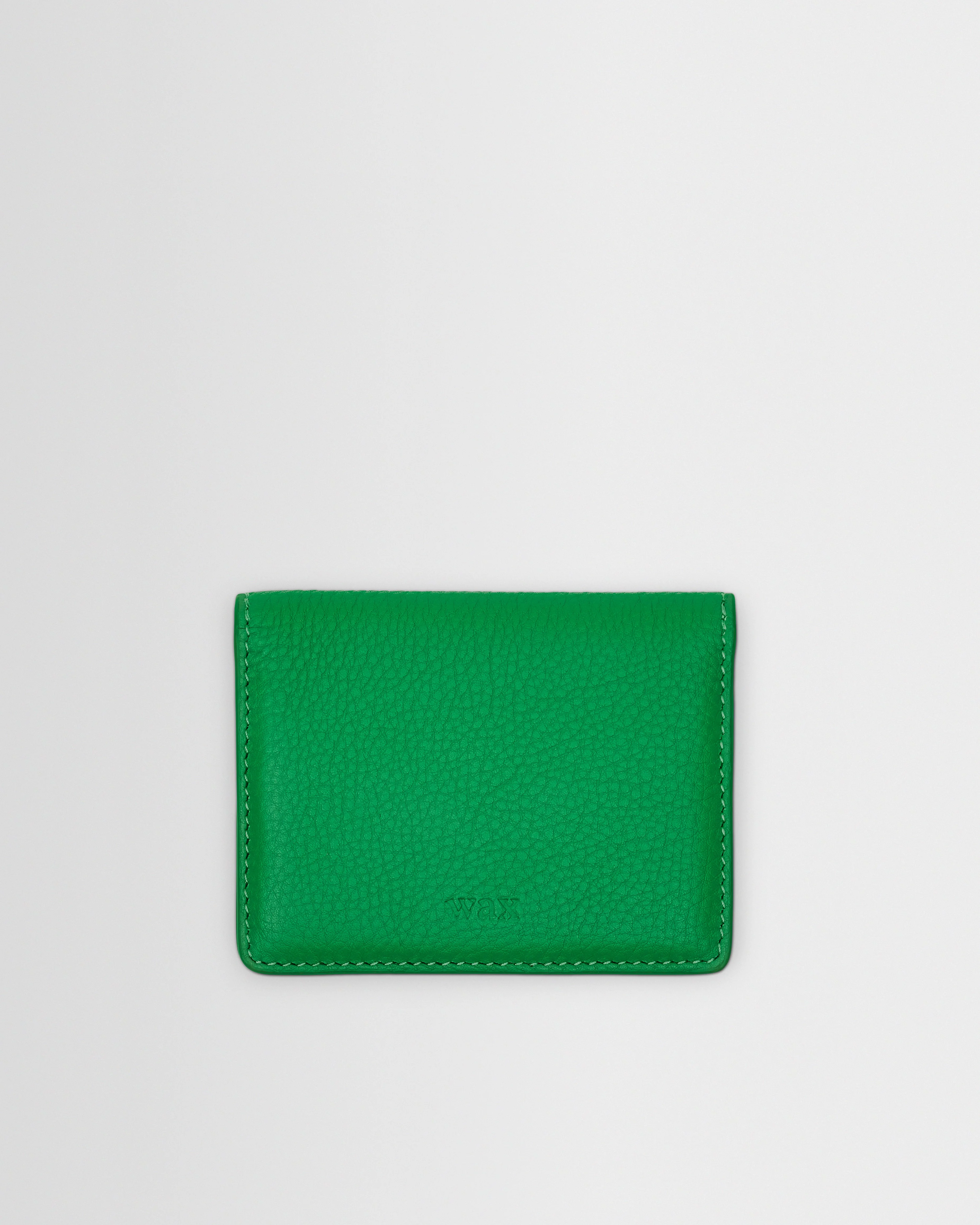 Forbe - Bright Green Grain Leather Cardholder - 1