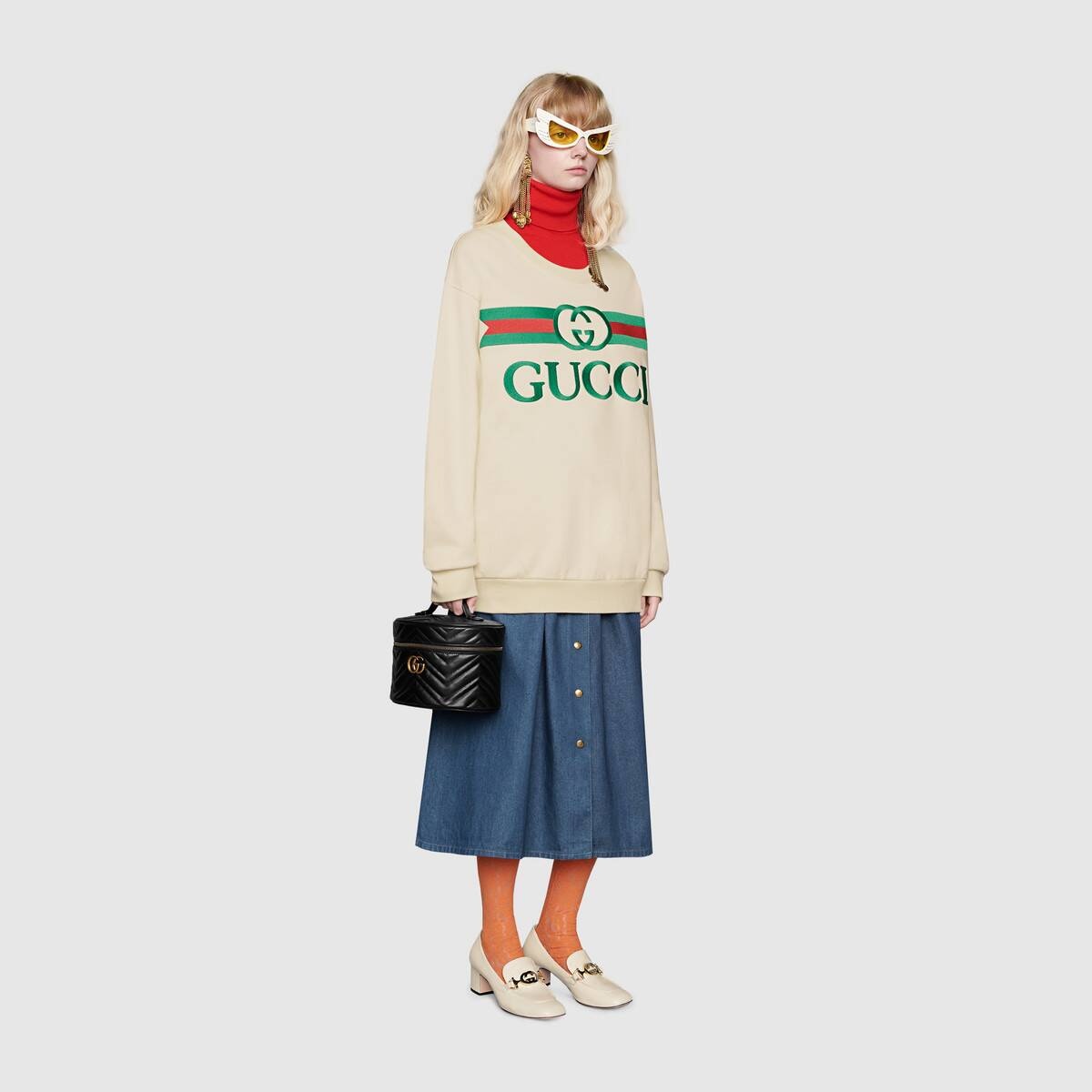 Oversize sweatshirt with Gucci logo - 2