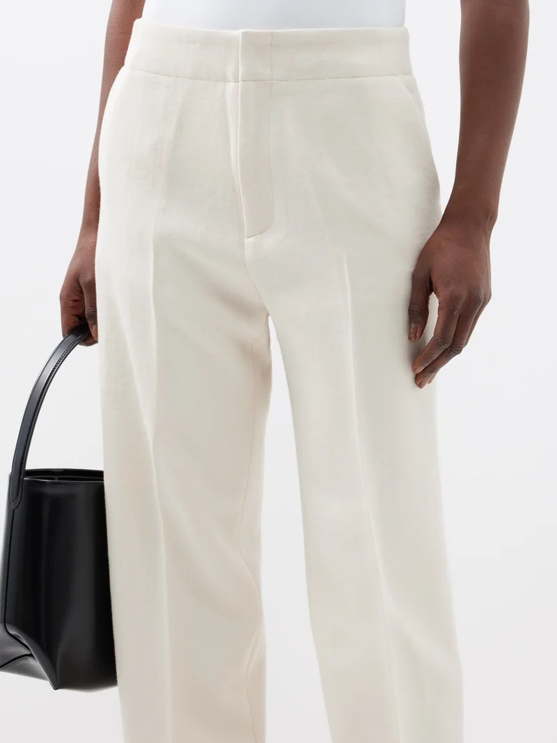 Cheval straight-leg wool suit trousers - 3