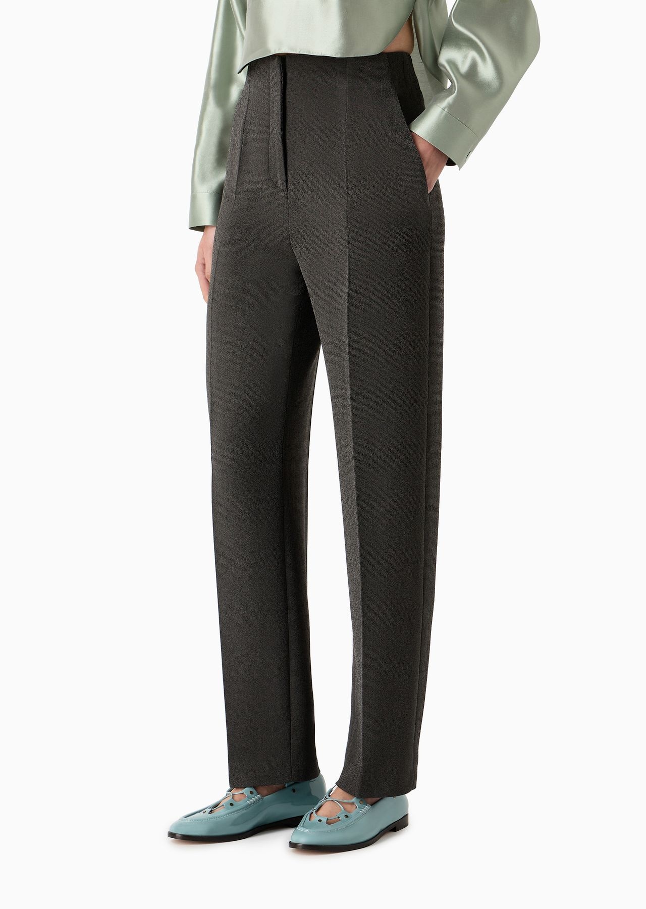 Straight trousers in stretch viscose - 2
