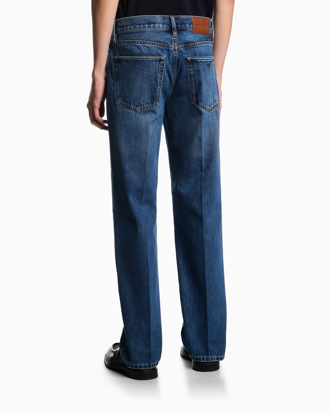 J76 STRAIGHT-FIT, STONE-WASHED DENIM JEANS - 3
