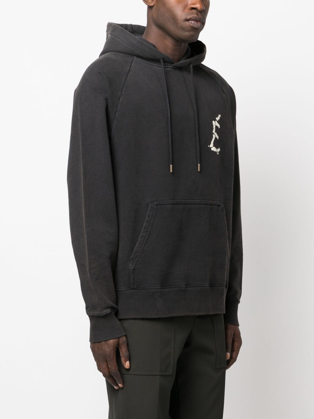 logo-print drawstring hoodie - 4