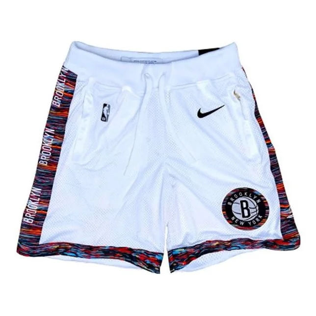 Nike NBA Brooklyn Nets CE City Series Basketball Sports Breathable Quick Dry Shorts White CJ9415-100 - 1