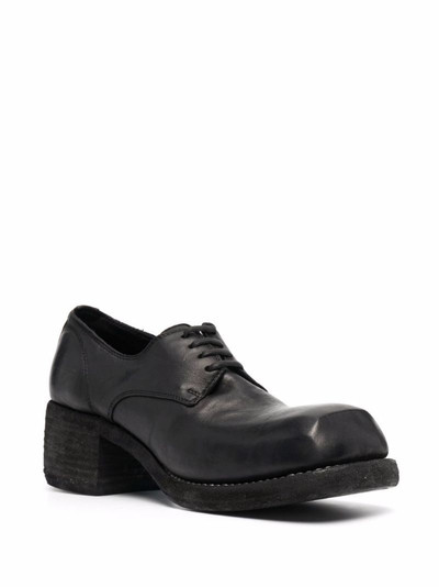 Guidi square-toe leather oxfords outlook