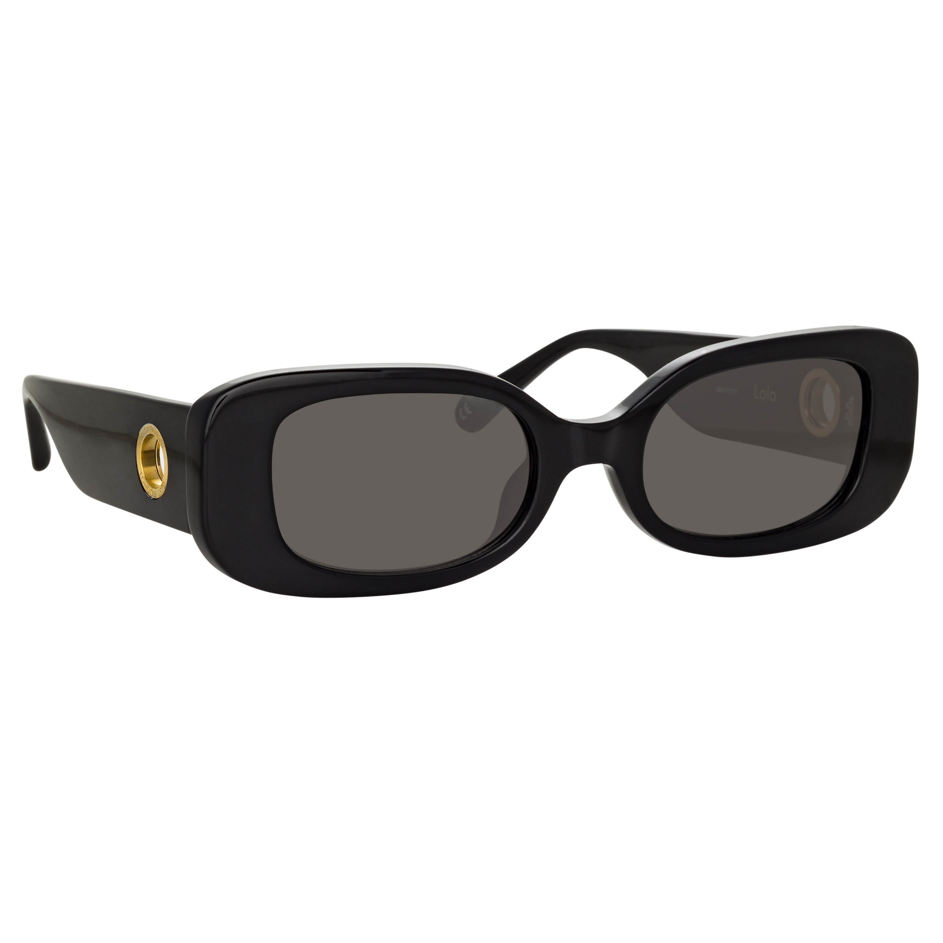THE LOLA | RECTANGULAR SUNGLASSES IN BLACK (C1) - 3